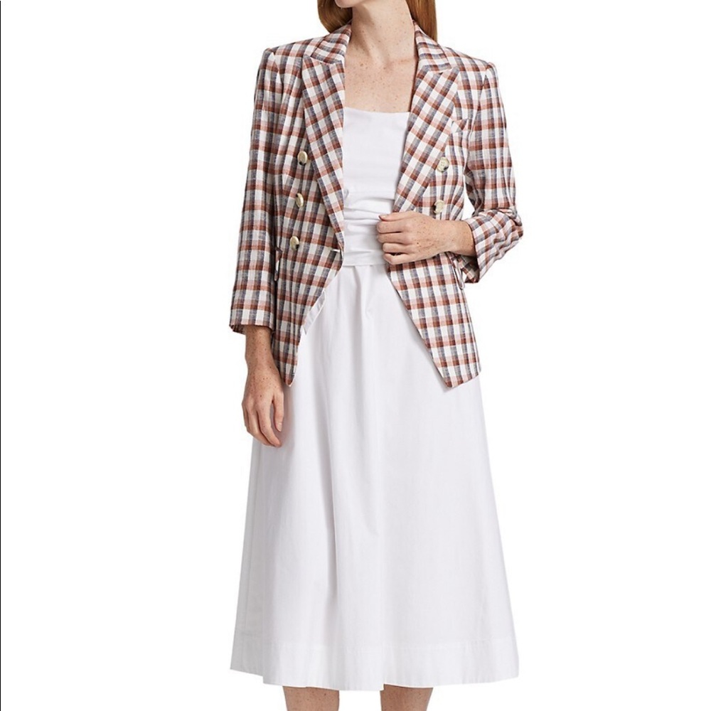 NWT Veronica Beard Empire Plaid Dickey Jacket Size 4
